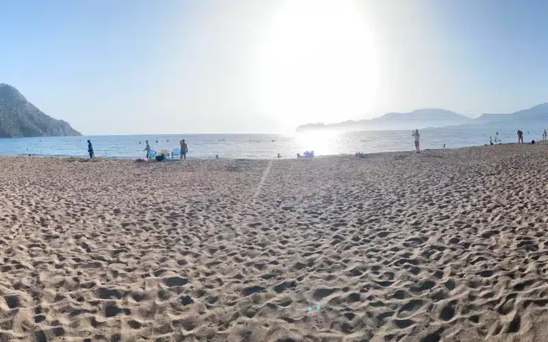 iztuzu beach, turtle beach in turkey, sunset on turtle beach