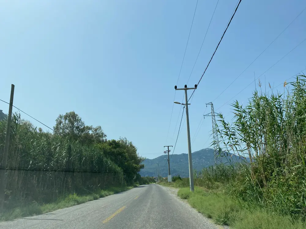 road to turtle beach in dalyan