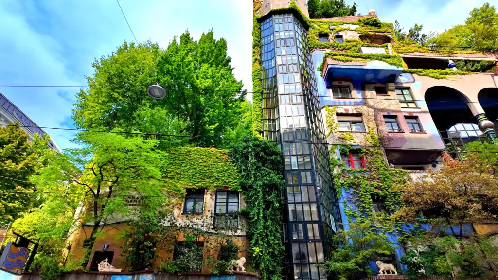 Hundertwasser House front facade Vienna