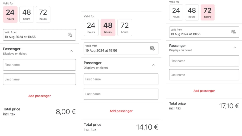 Vienna transportation ticket prices 