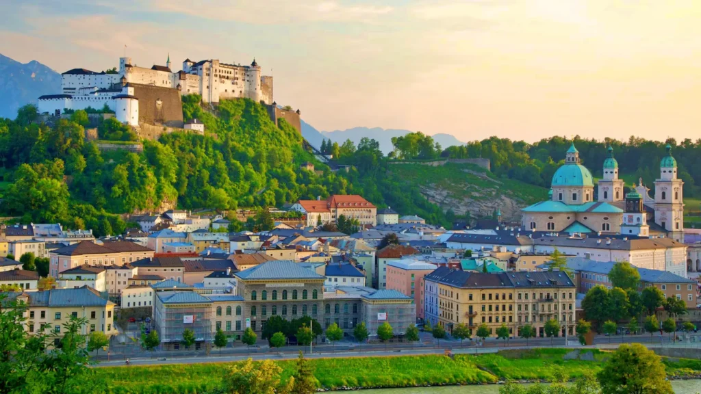 sunset in salzburg